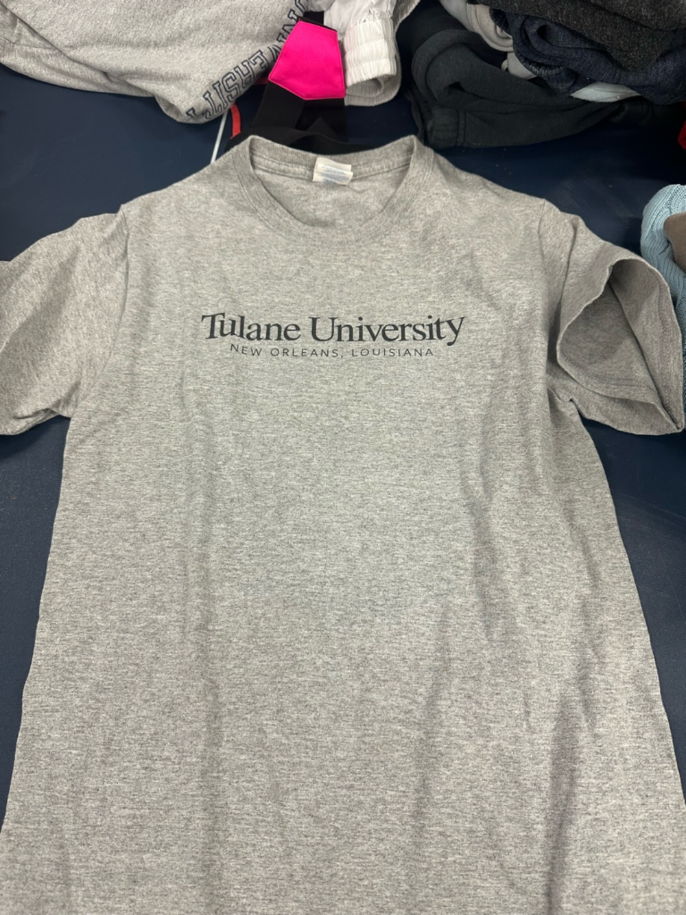 Hanes Gray Crewneck Tee with Care Tag Detail